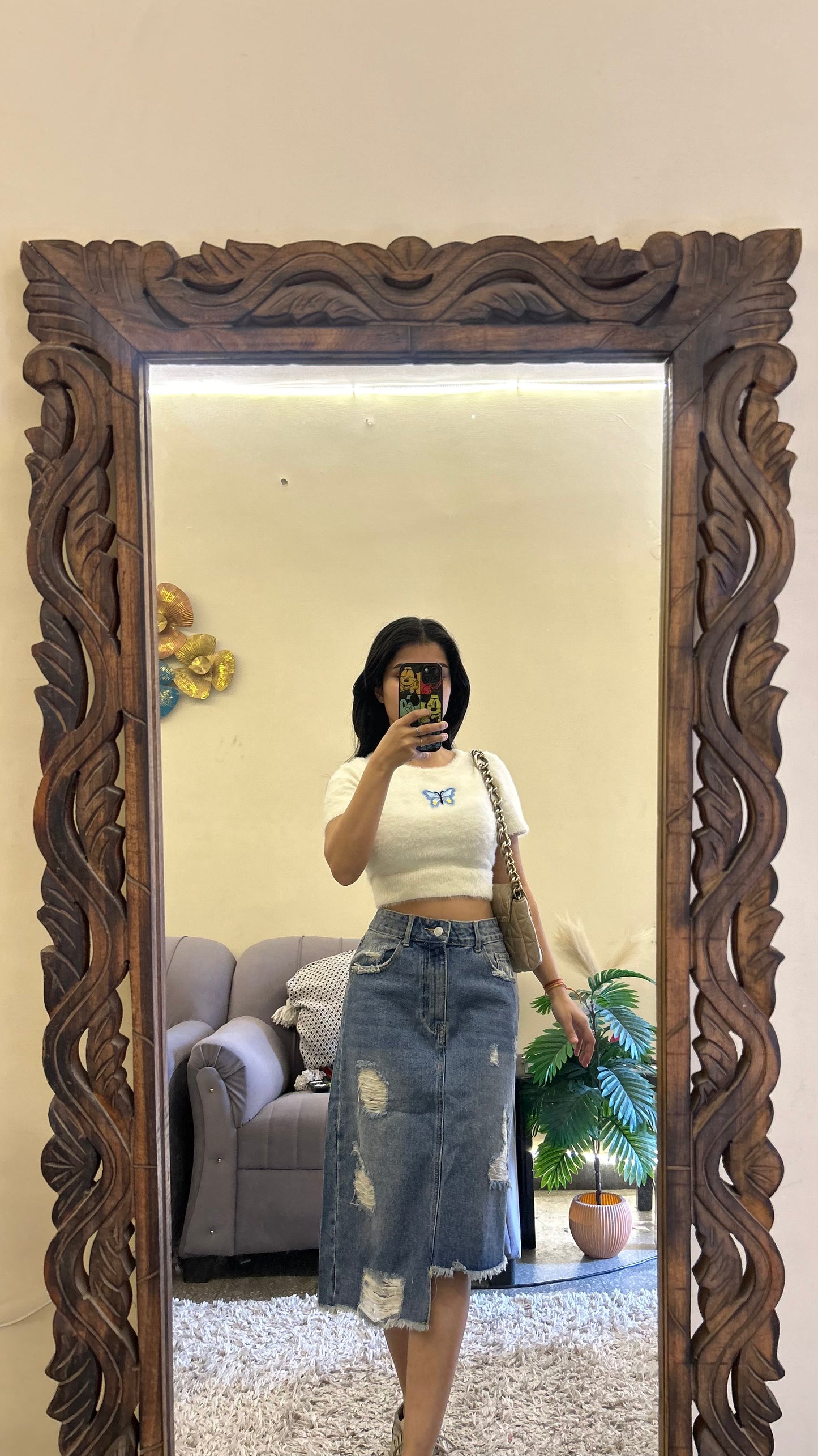 48) Korean skirt 28 waist/l:25