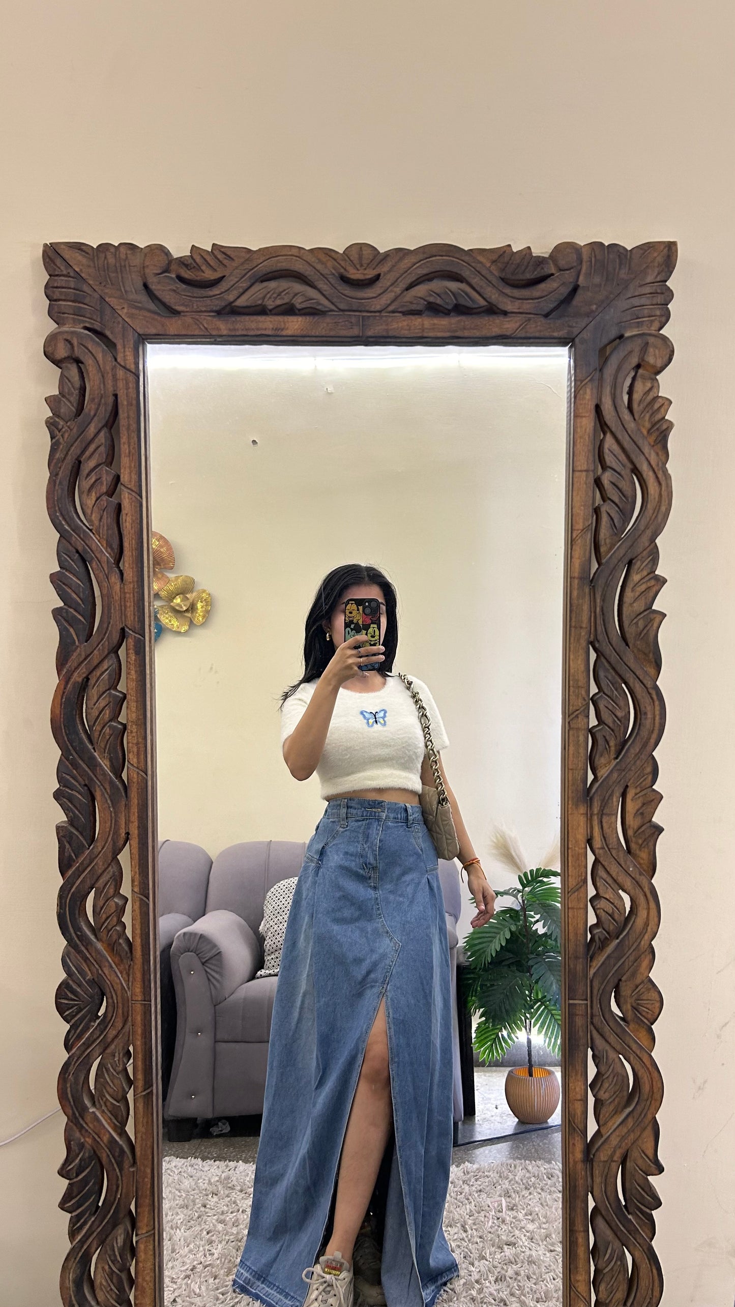 6) Korean skirt 26-28 waist/l:40