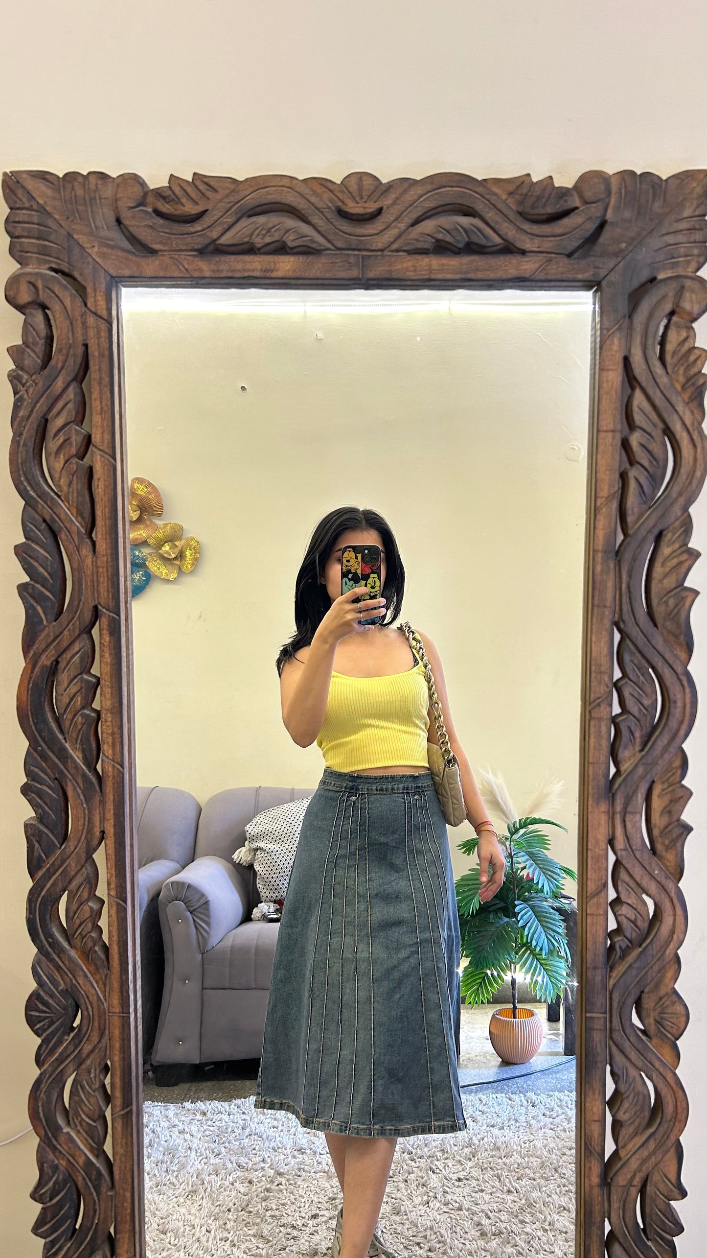 50) Korean skirt 32 waist/l:24