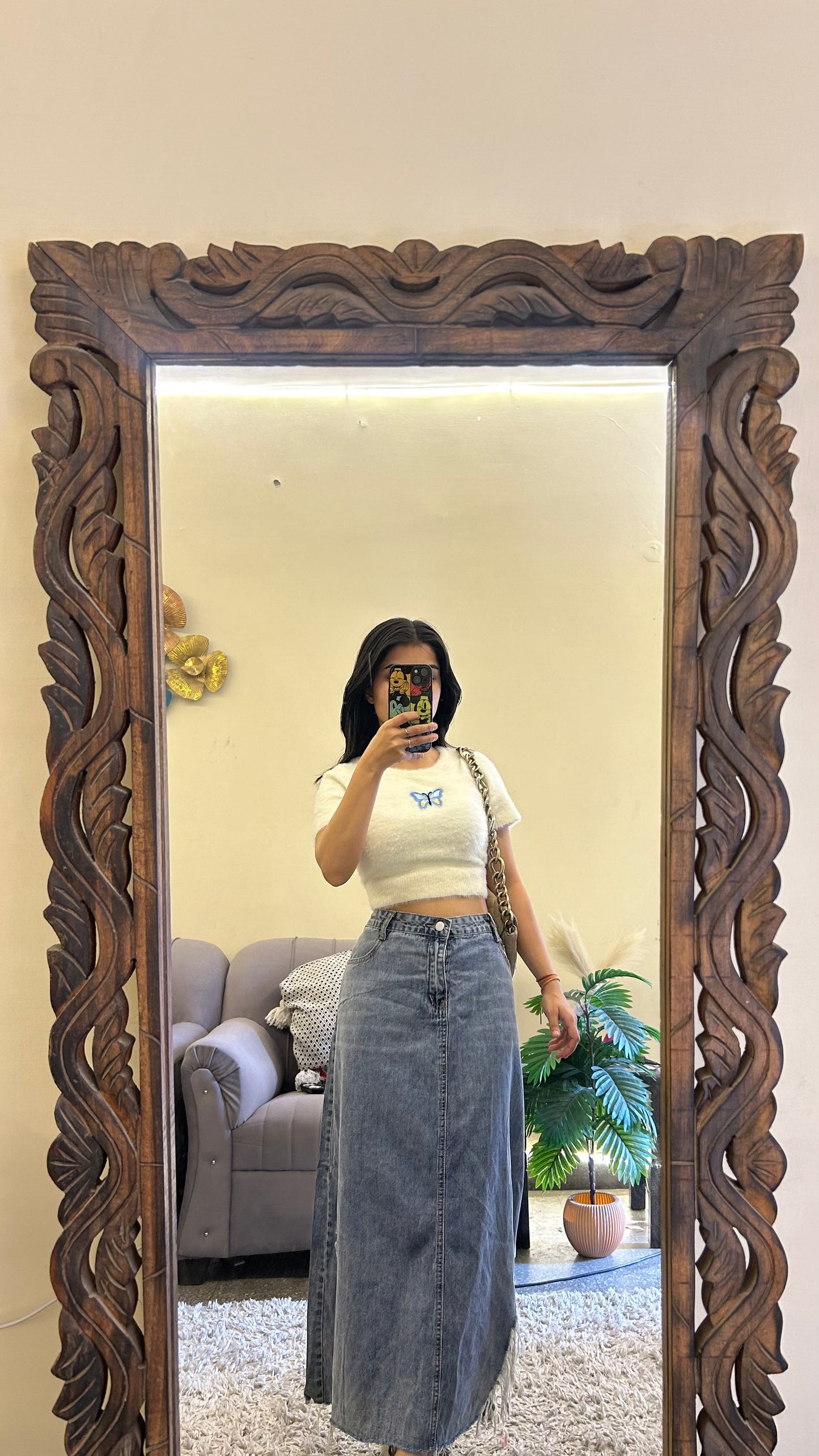 41) Korean skirt 36 waist/l:31