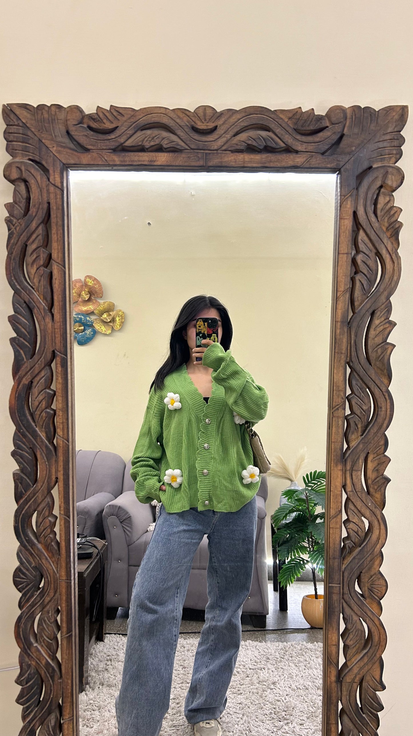 Flower cardigan M