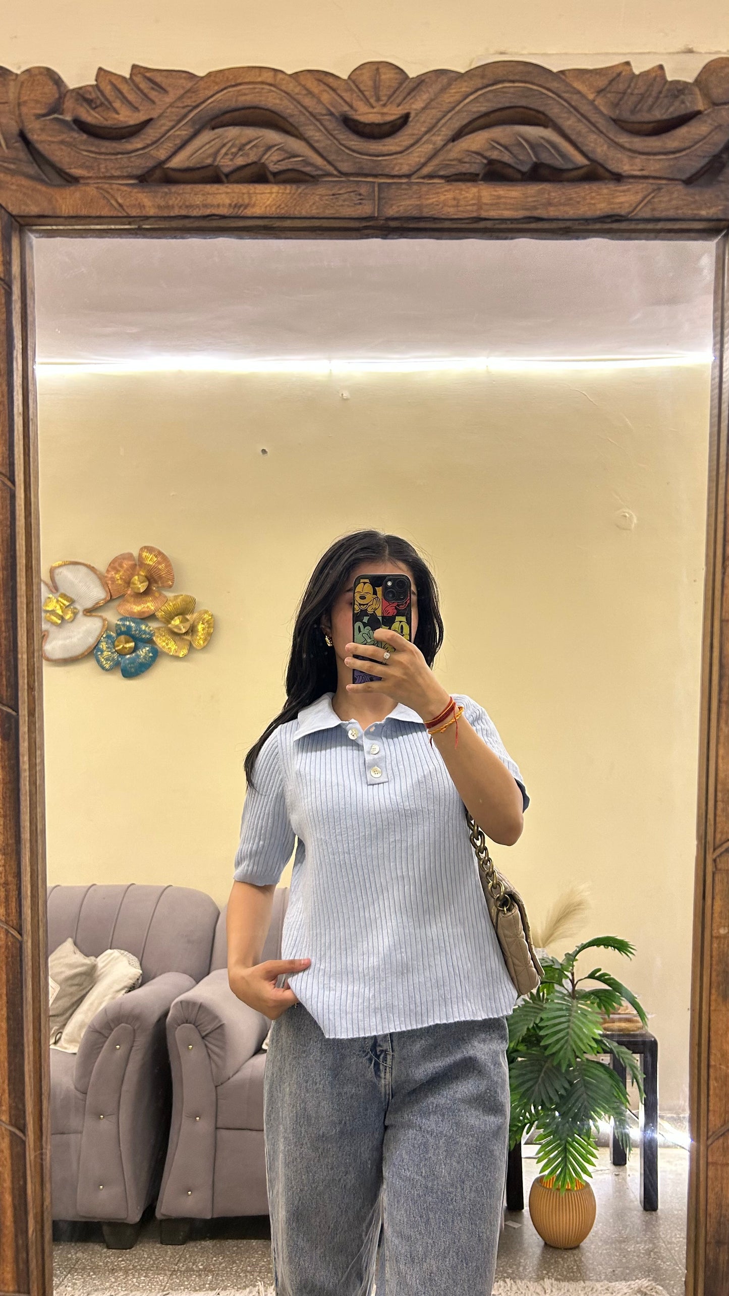 Cute thrifted top S-M