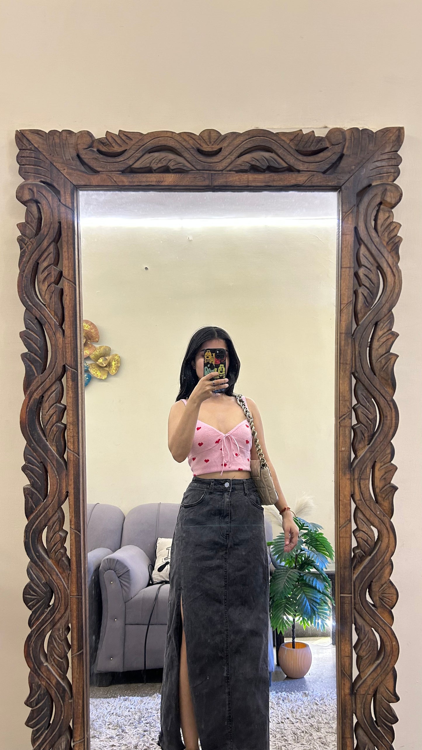 54) korean skirt 30-31 waist/l:32
