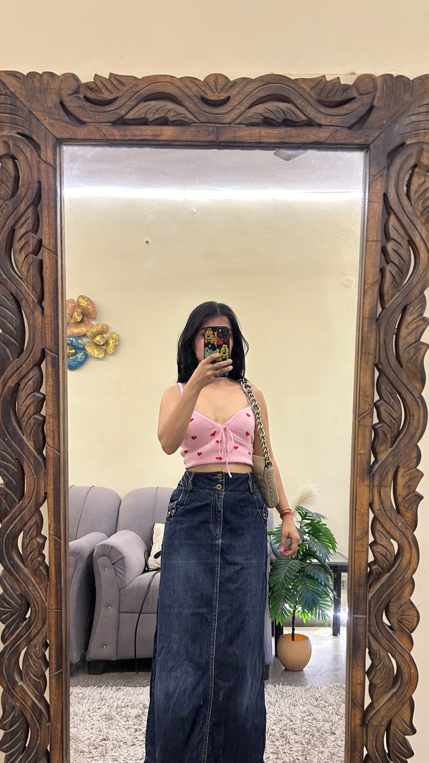 61) korean skirt 32 waist/l:35