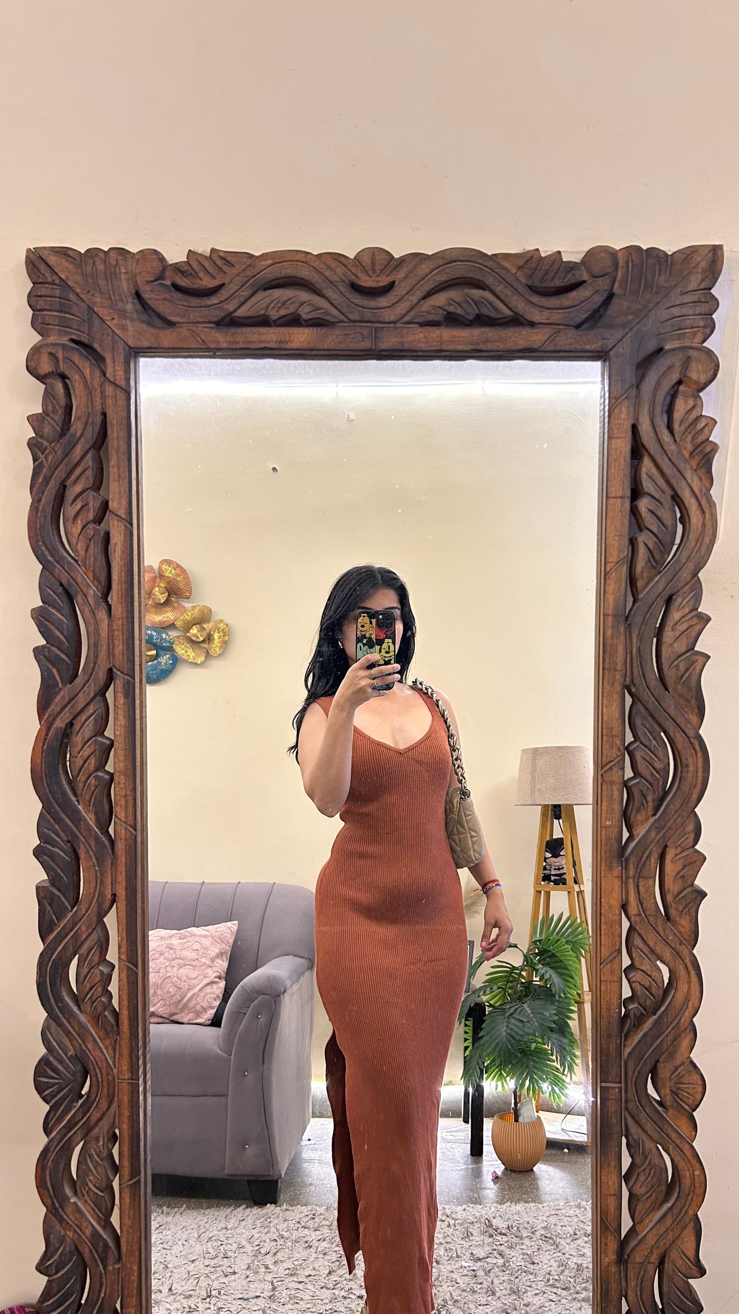68) cute dress bust-34-36 / L -50