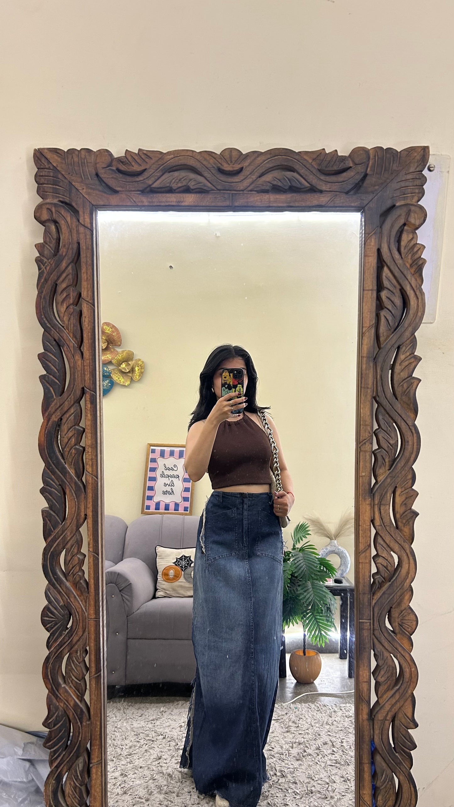 65) Korean skirt 29 waist/l:39