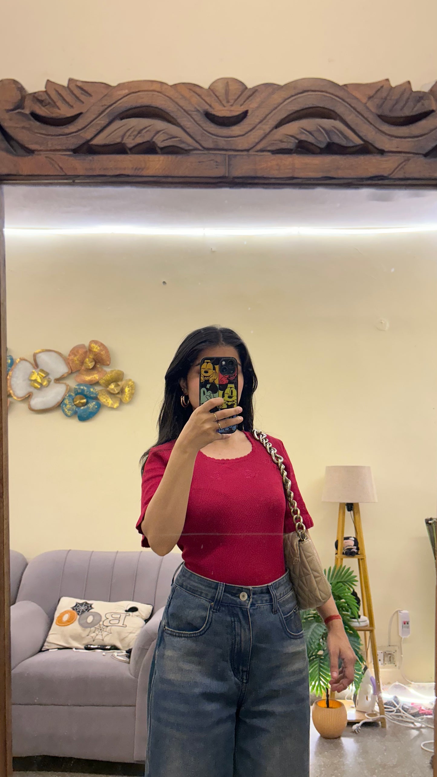Cute top 34-36 bust (rose detail)