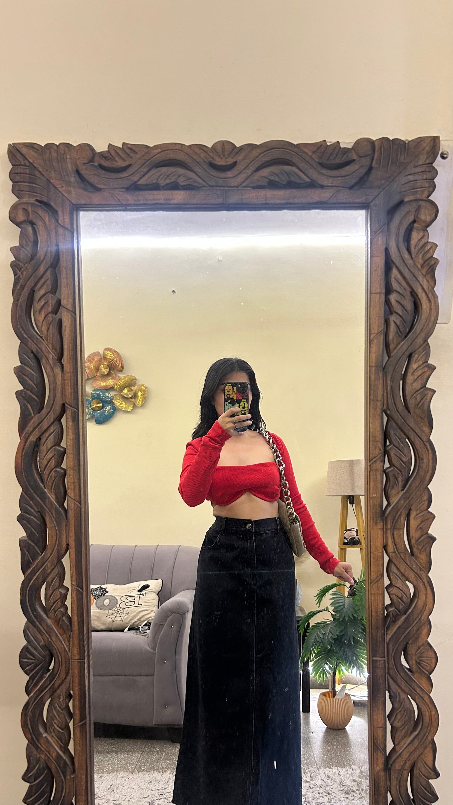 72) Korean skirt 30-32 waist/l:33
