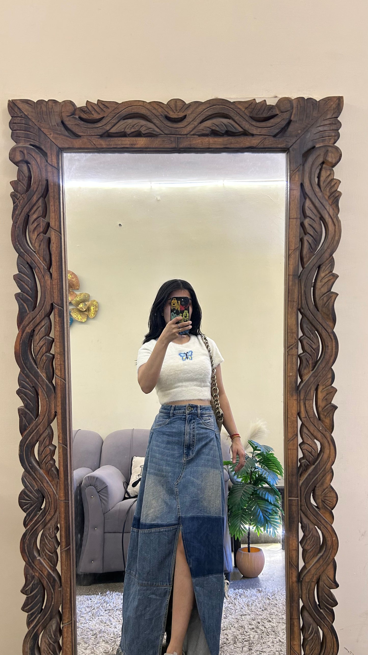 36) korean skirt 32 waist/l:36