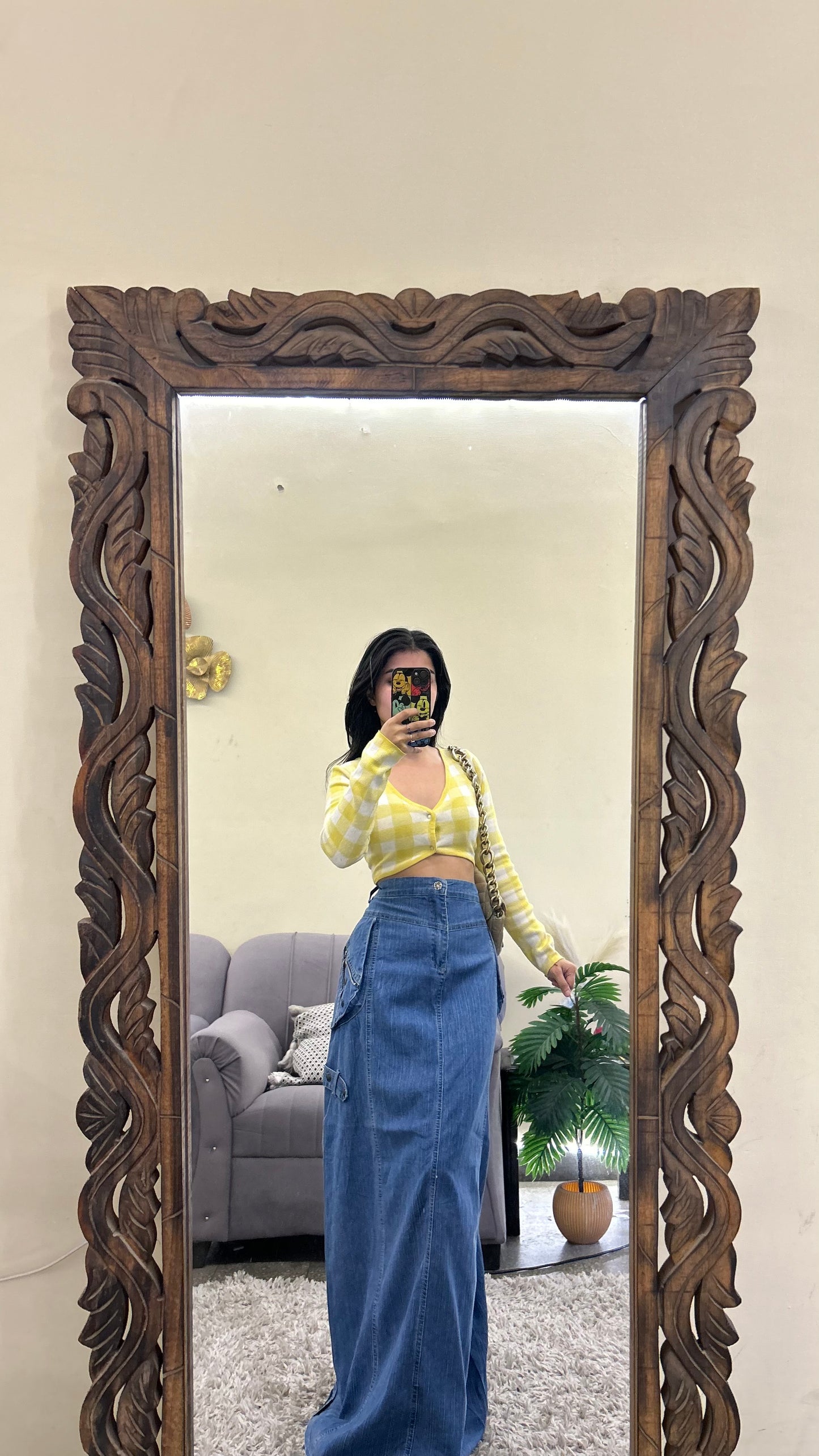 29) thrifted Korean skirt 35 waist/l:40