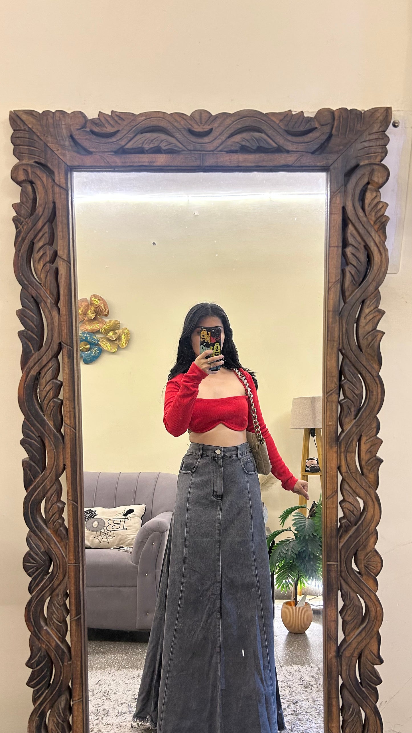 74) Korean skirt 28 waist/l:39