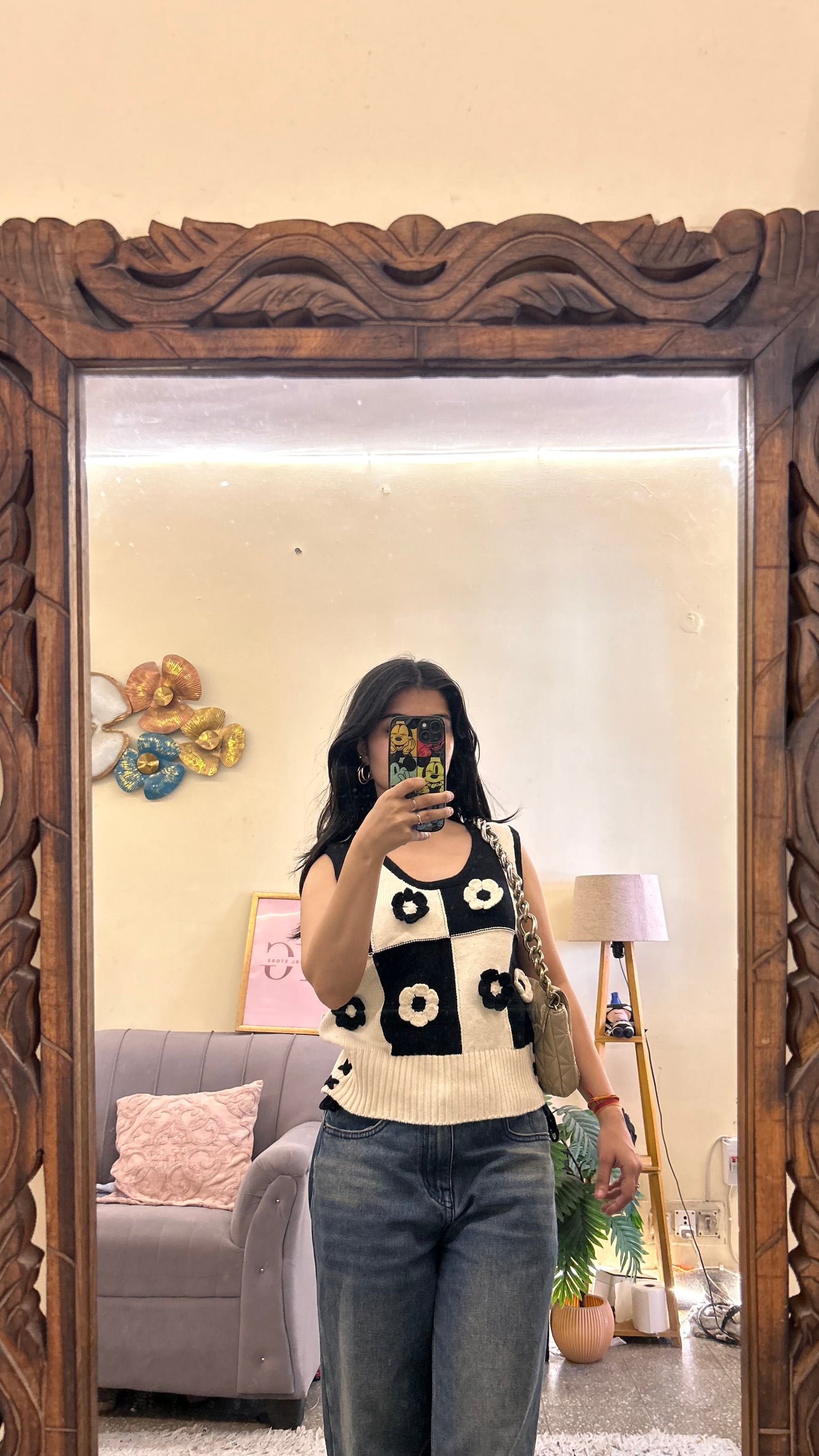 71)pintrest sweater size -m 3d flower