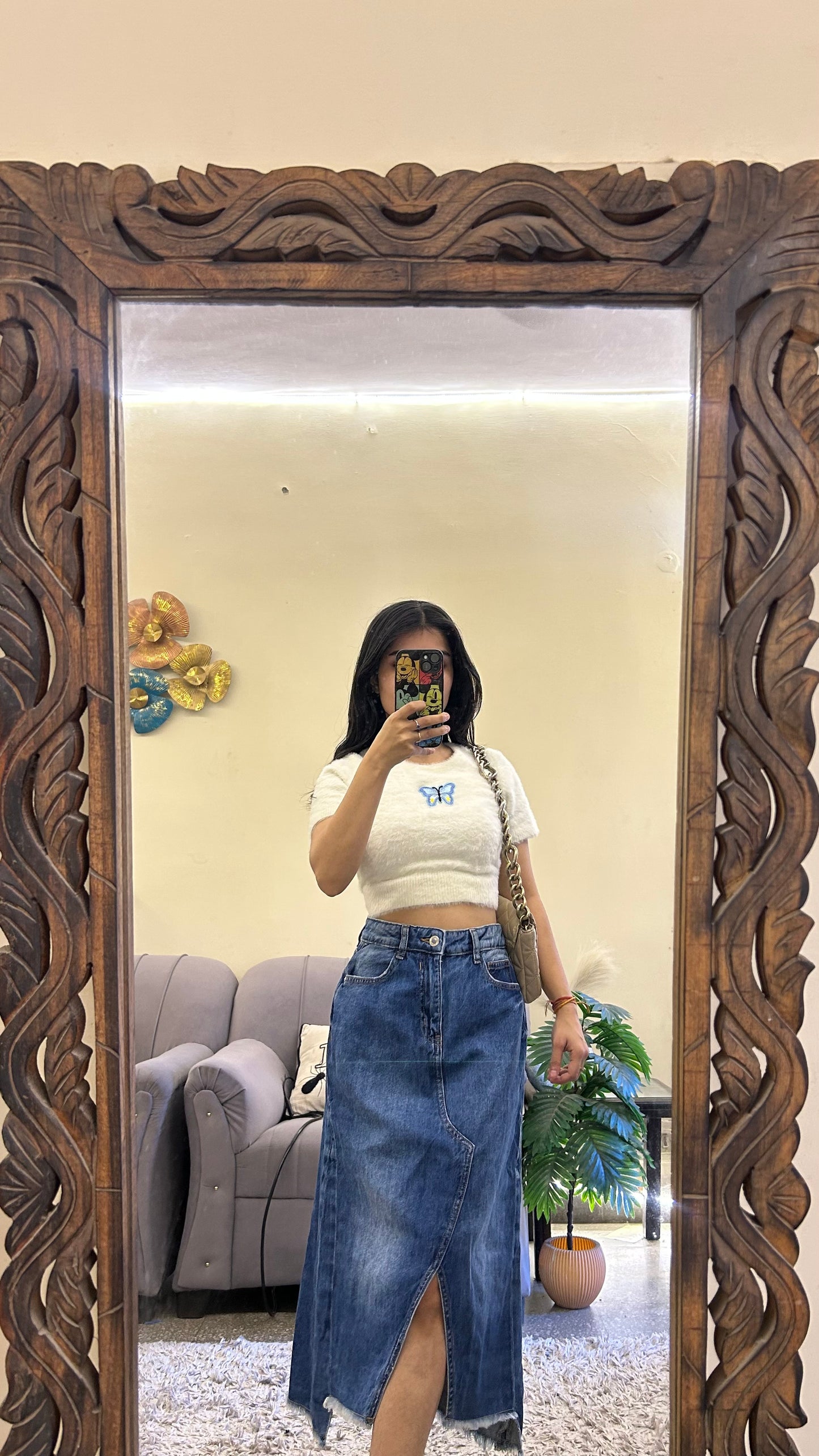 46) korean skirt 28 waist/l:28