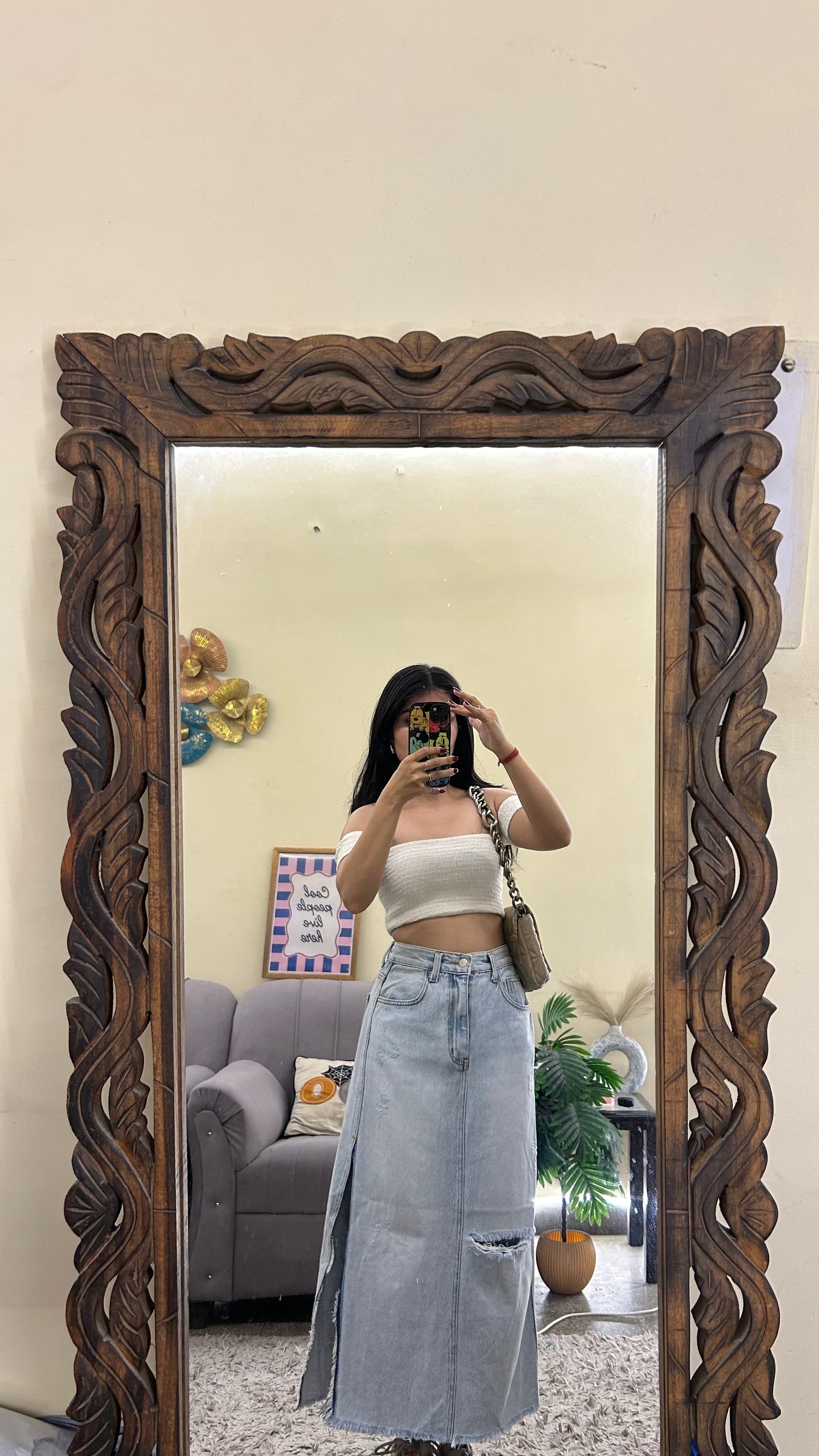 56) Korean skirt 28 waist/l:31