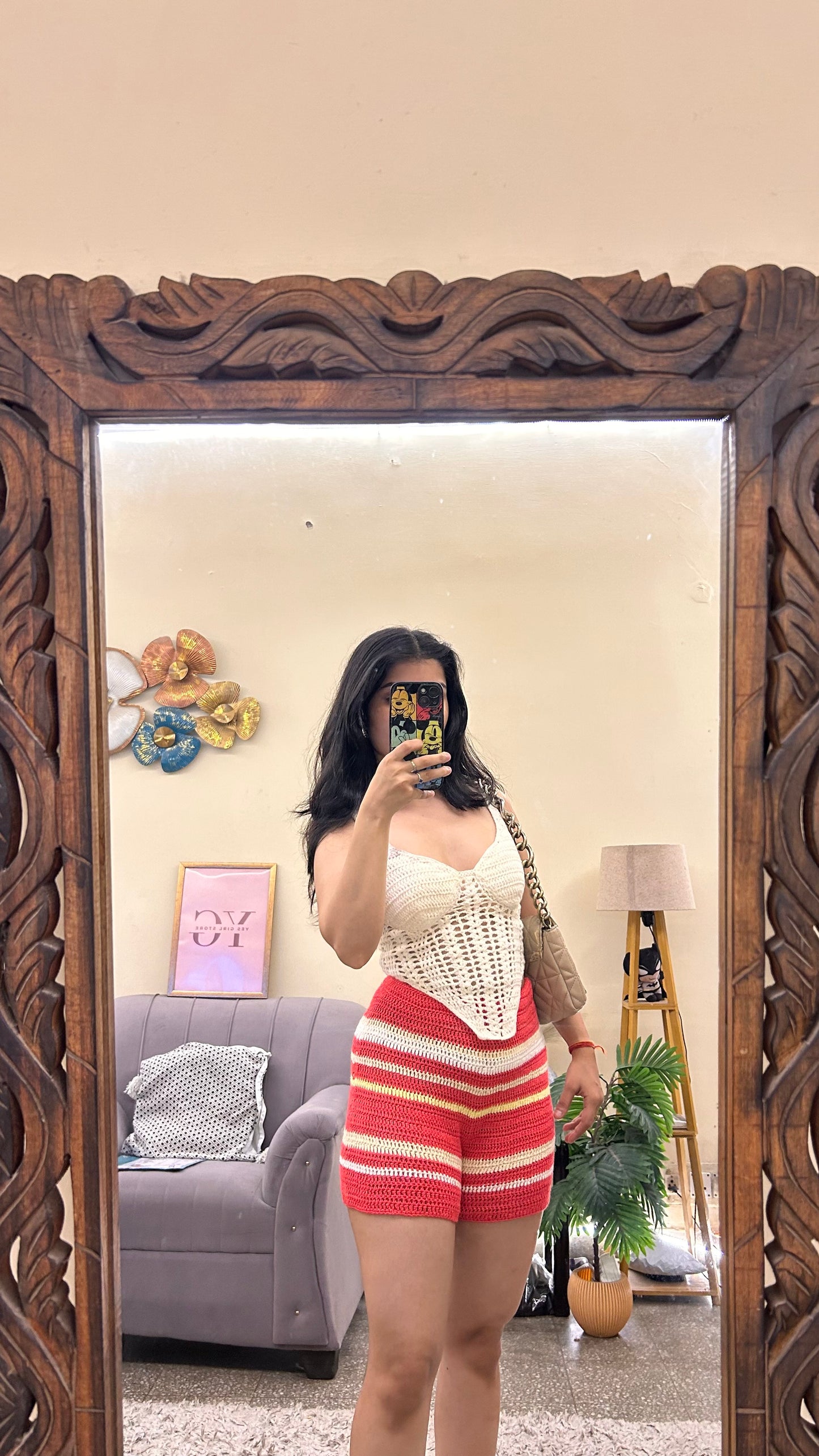 16.crochet short with layer waist 24-26 L-14