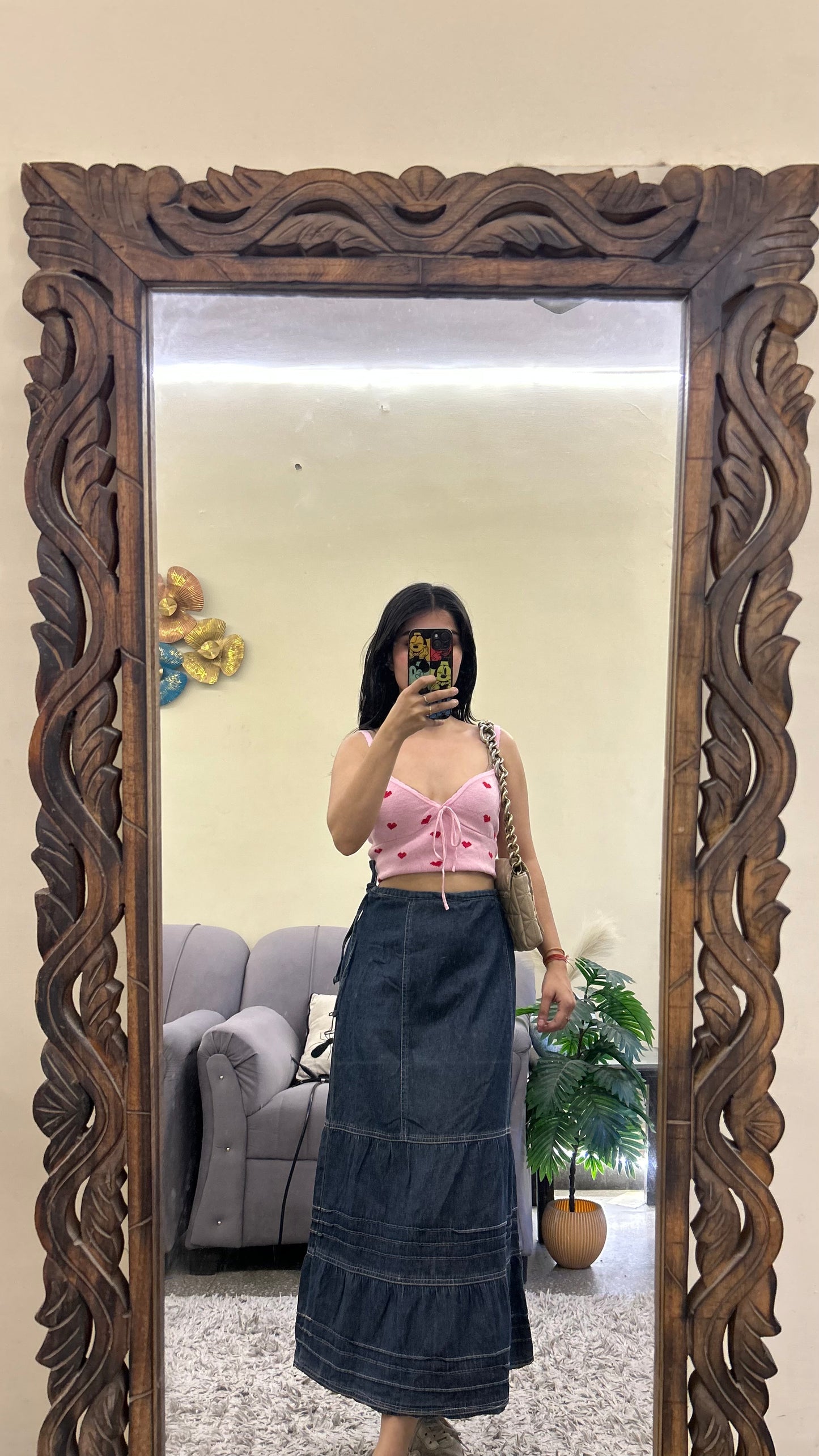 73) korean skirt 30 waist/l:31