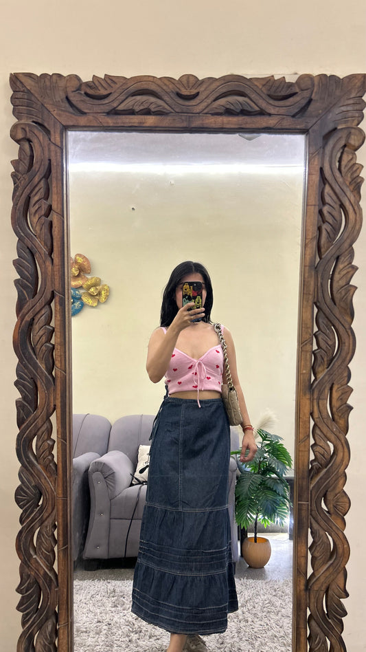 73) korean skirt 30 waist/l:31