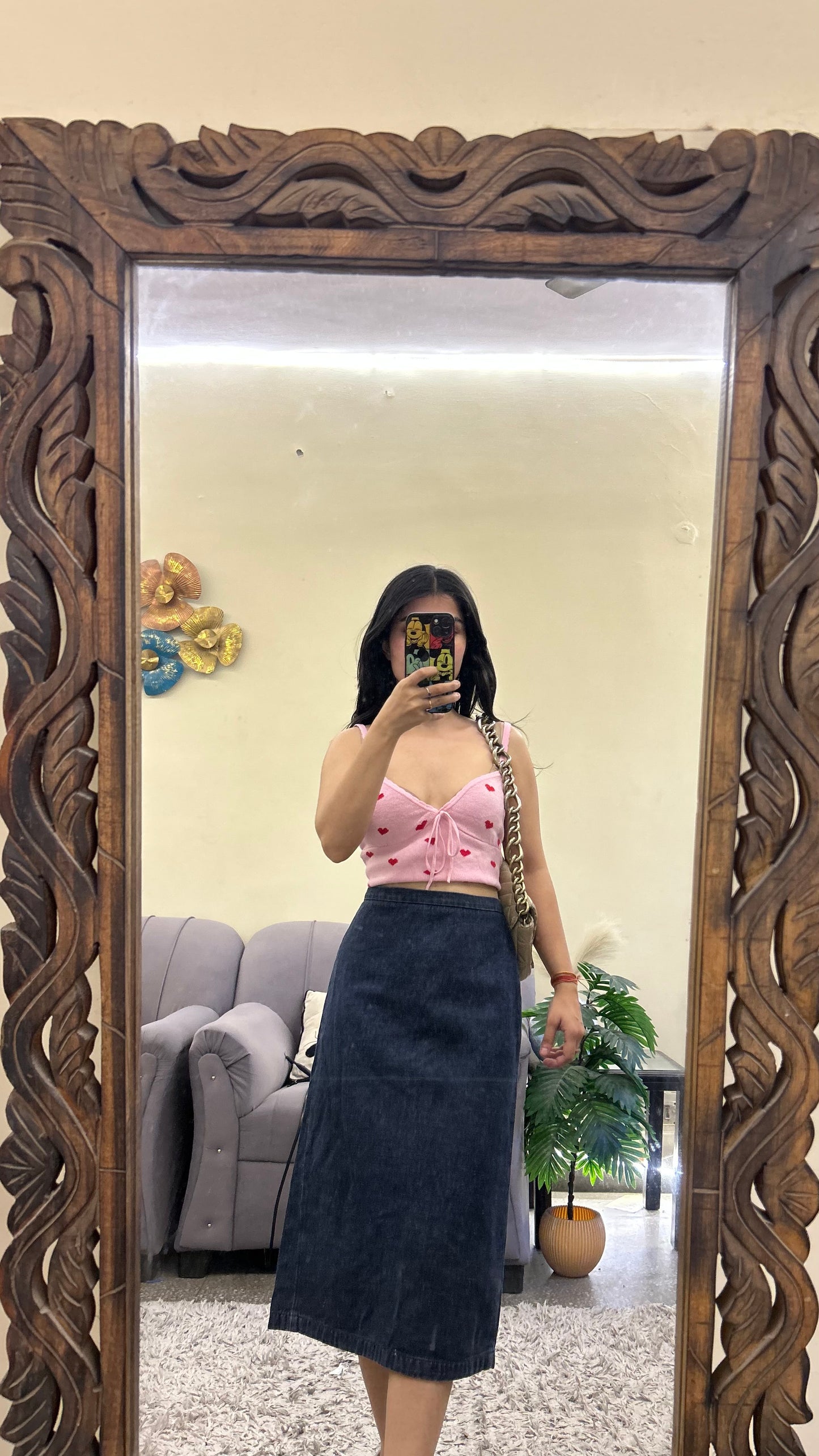 71) korean skirt 28 waist/l:26