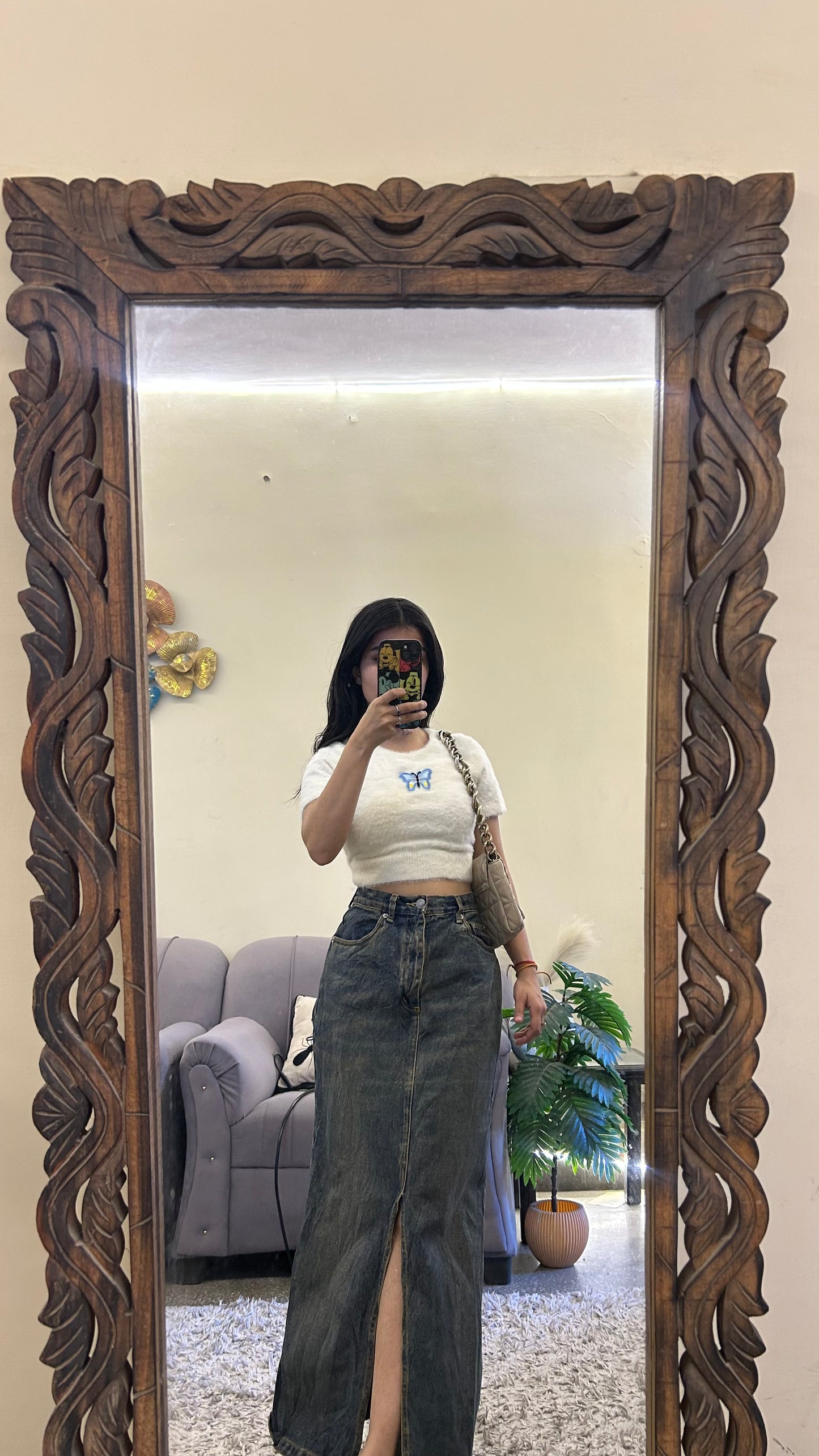 35) korean skirt 27 waist/l:34