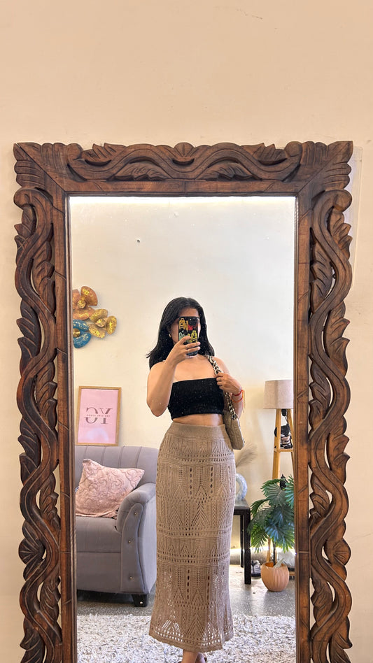 46)crochet skirt with layer waist 26-28 L-33