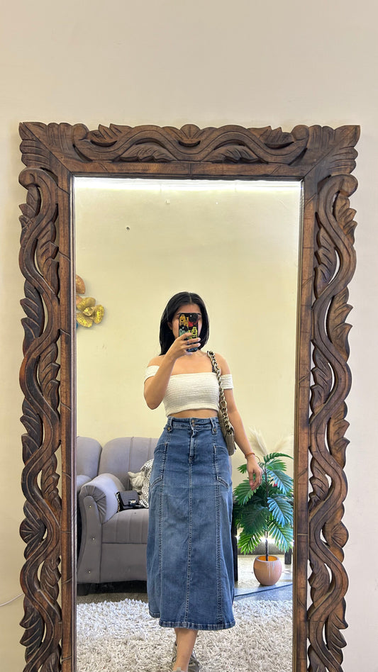 65) Korean skirt 36 waist/l:29