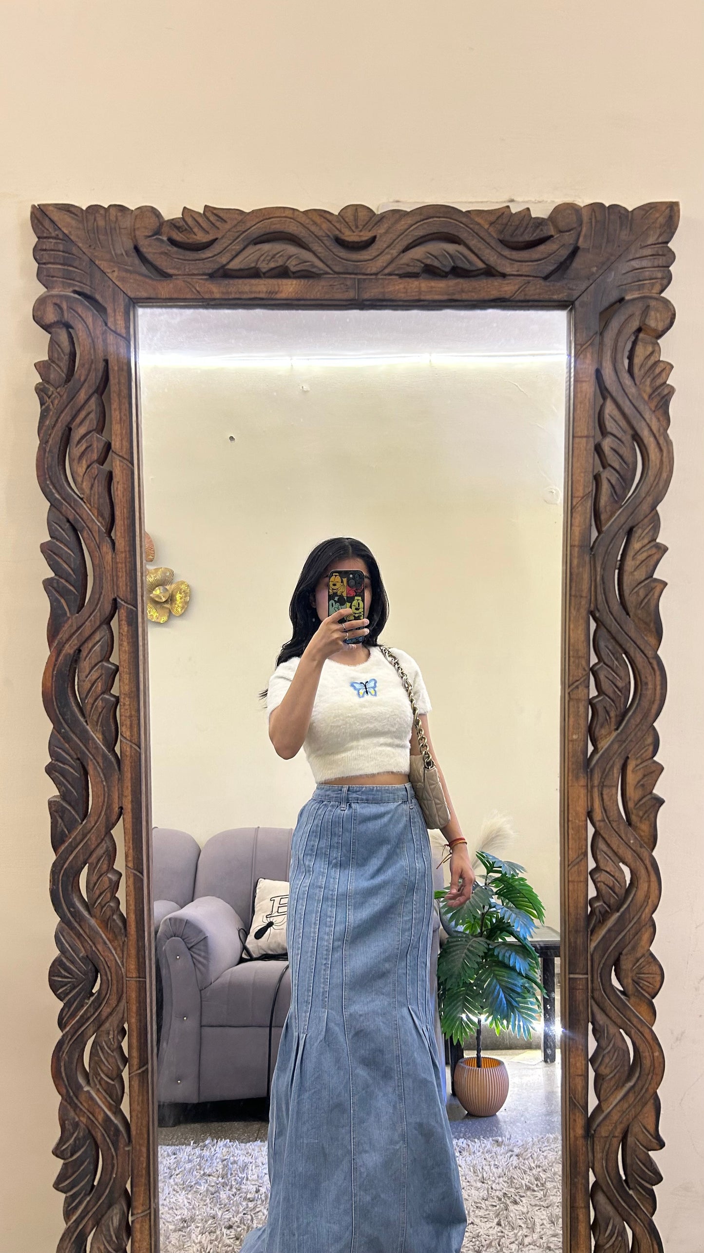 32) korean skirt 30 waist/l:38