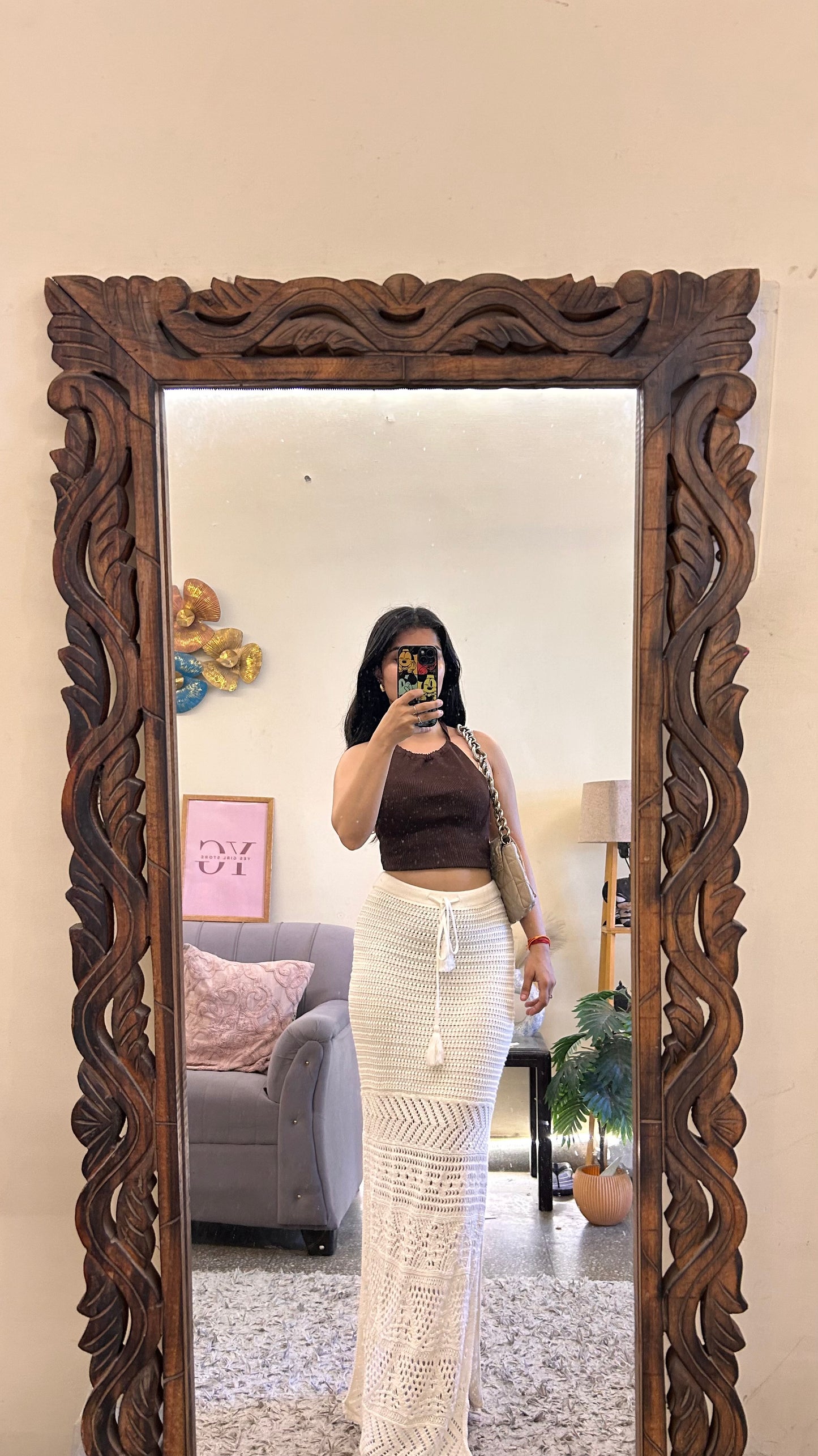 34)crochet skirt with layer waist 26-28 L-41
