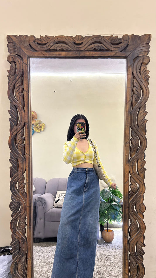 6) korean skirt 38 waist /l:40
