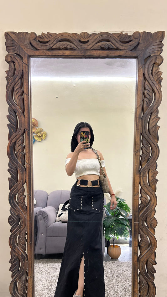 27) korean skirt 31-32 waist/l:36