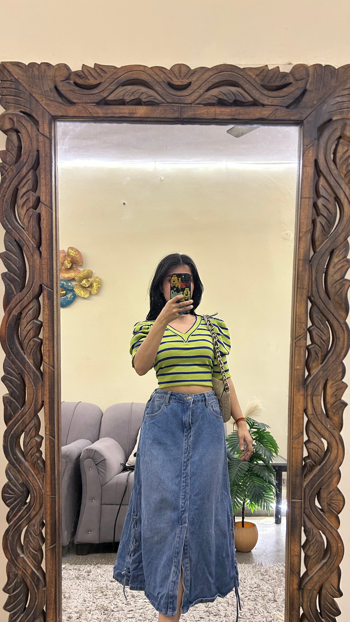 81) korean skirt 30 waist l:28
