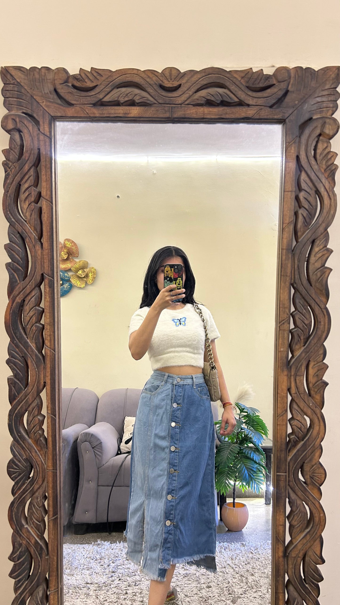 50) korean skirt 26 waist/l:29