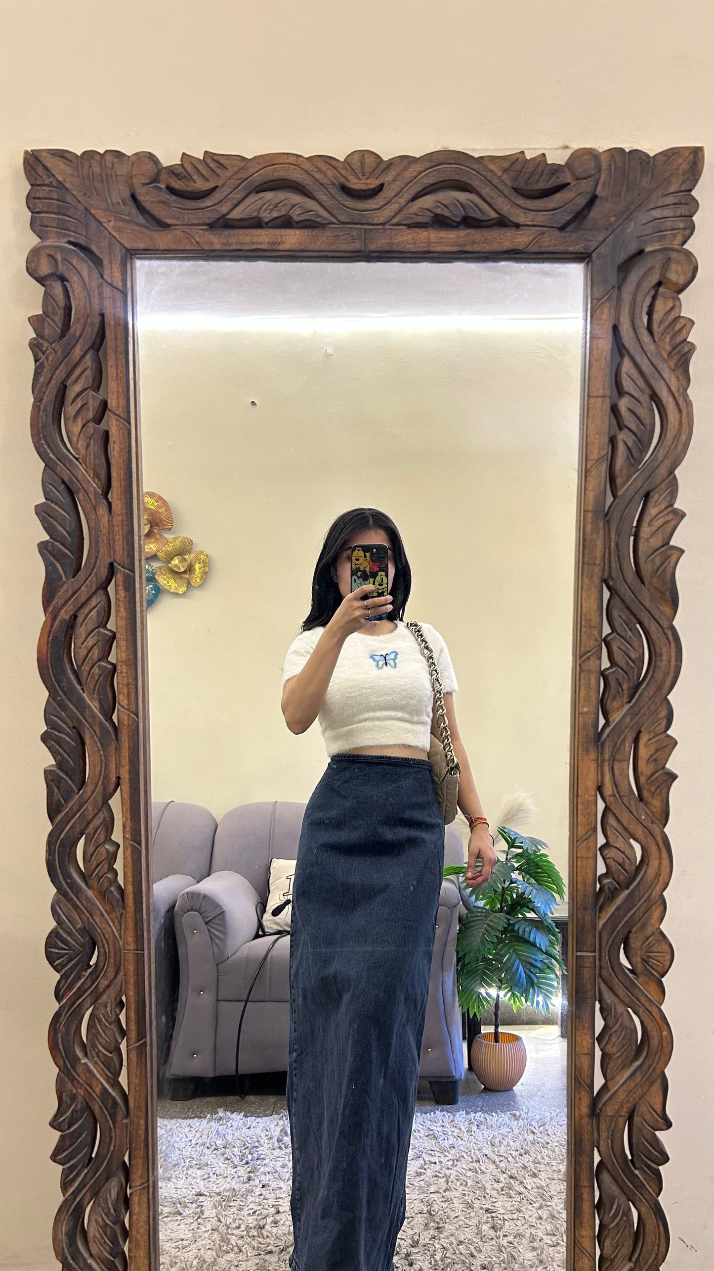 49) korean skirt 27 waist/l:38