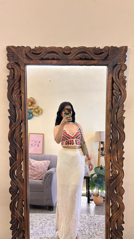 19)crochet skirt with layer waist 24-26 L-37