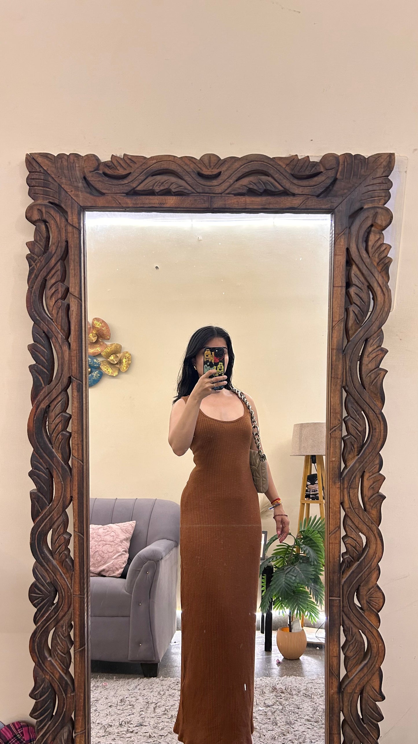 76) thriffed cute dress bust- 36-38/ L -53