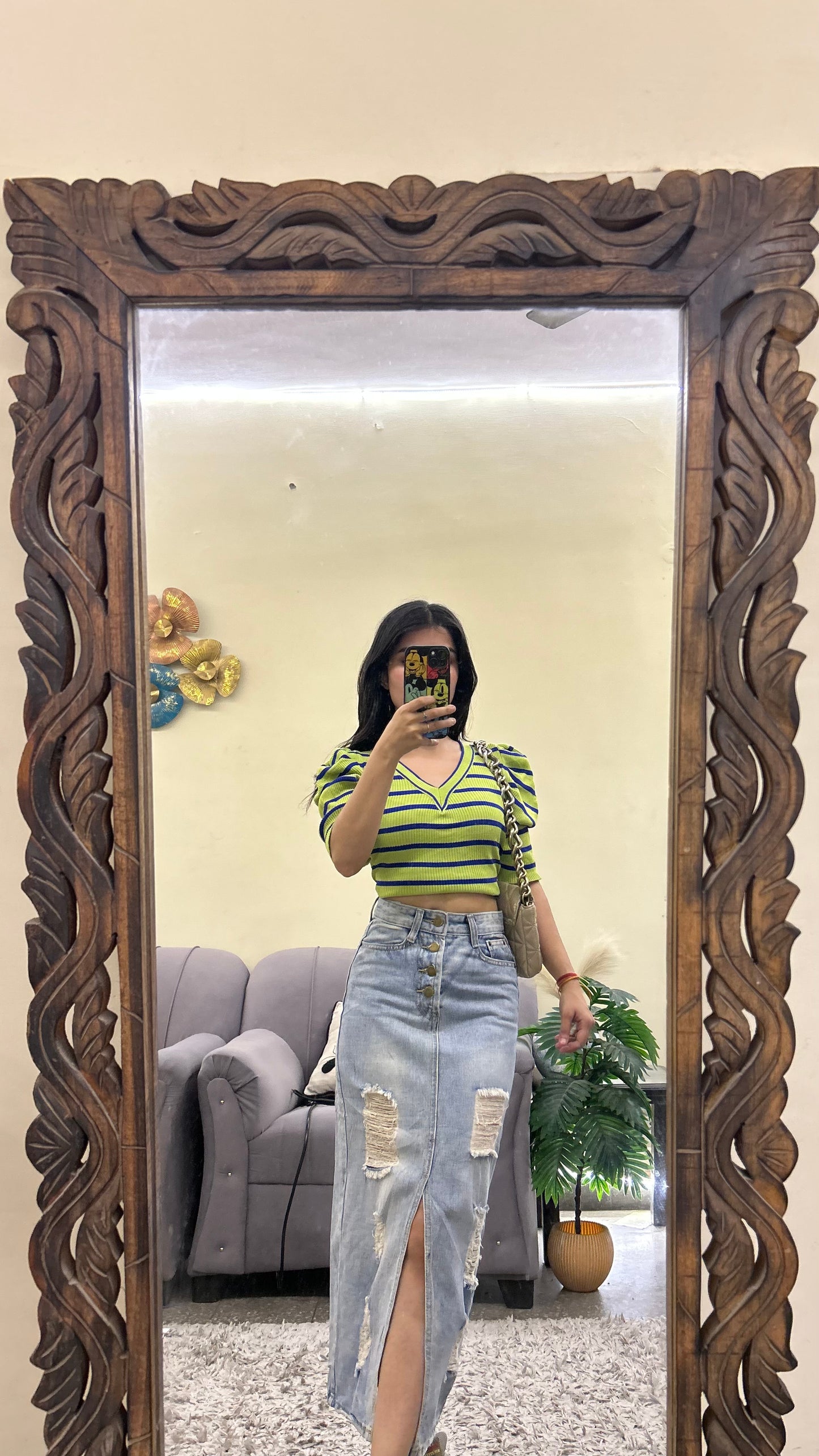 94) RE korean skirt 24 waist/l:31