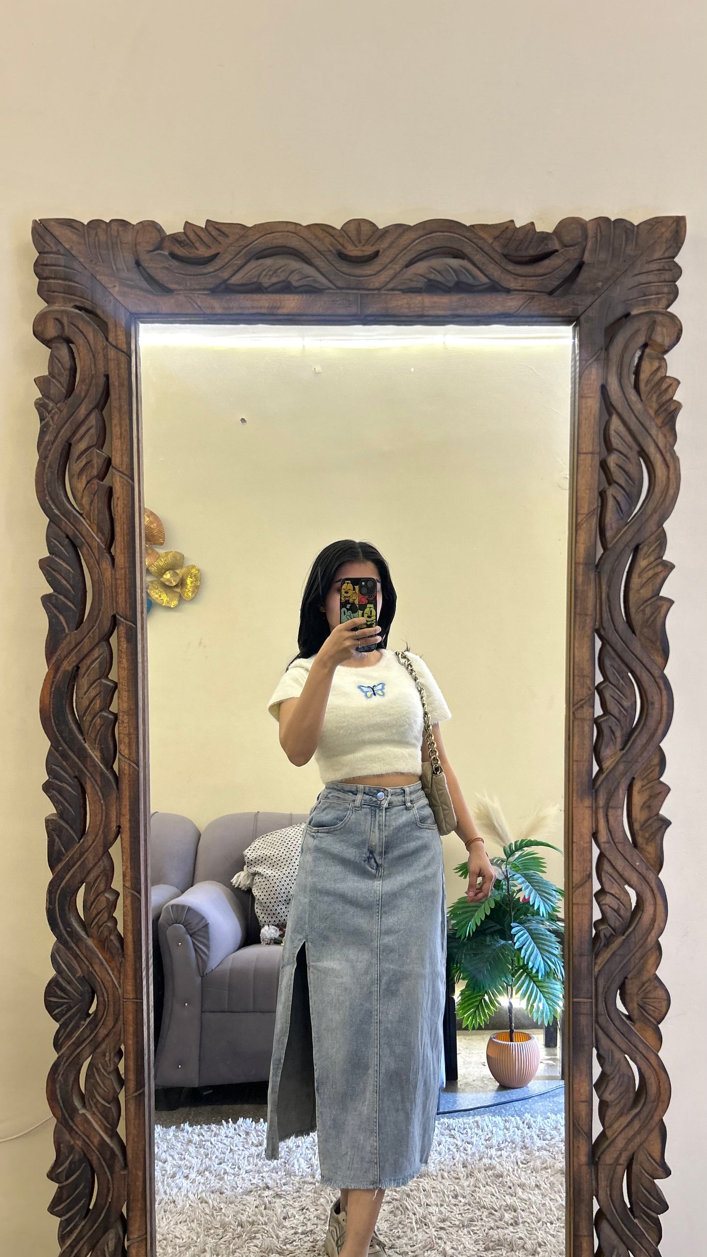 39) Korean skirt 27 waist/l:28