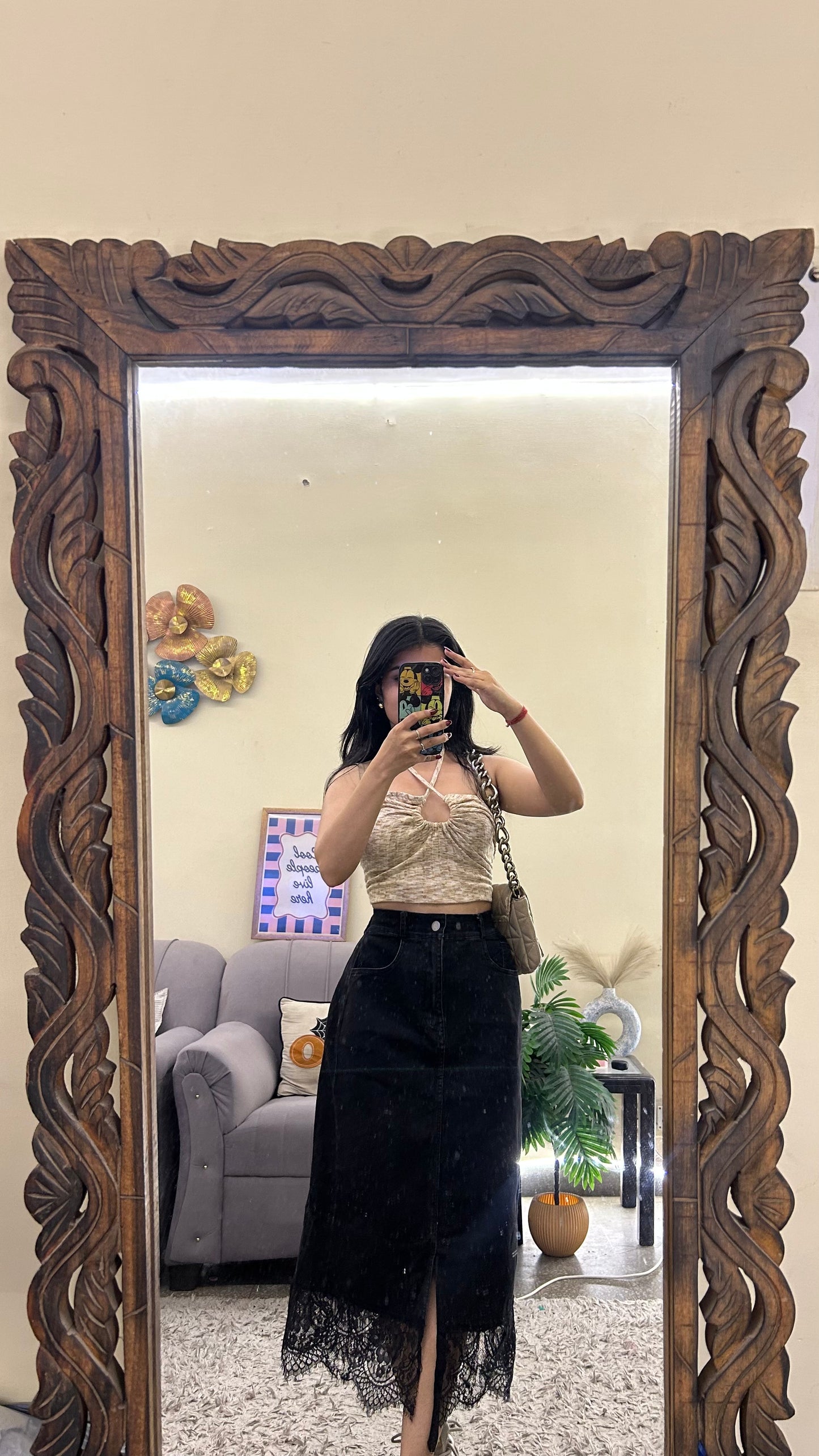 95) Korean skirt 24-28 waist/l:30