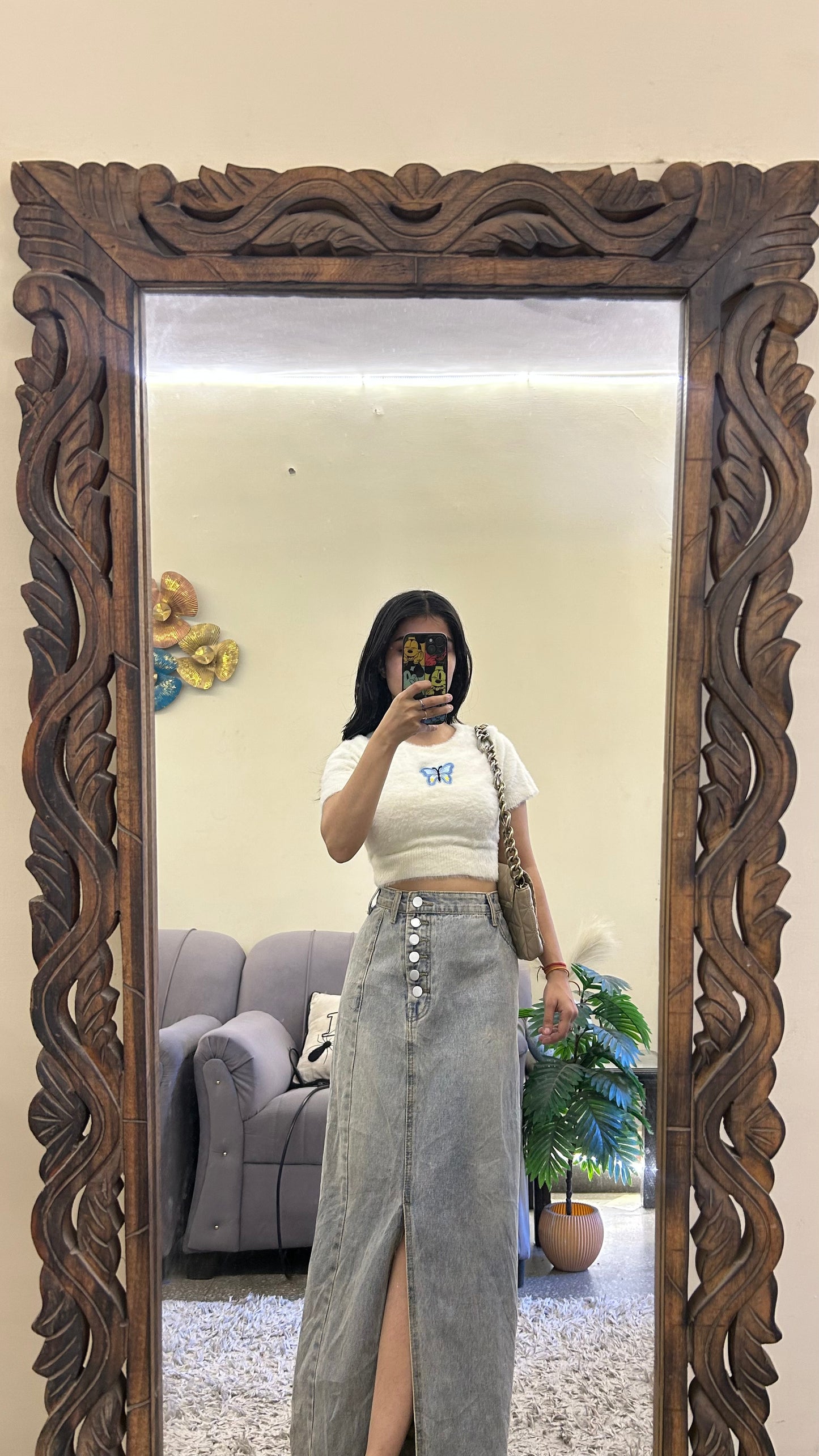 39) korean skirt 26 waist/l:35
