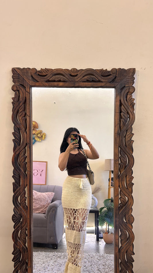 35)crochet skirt with layer waist 26-28 L-41