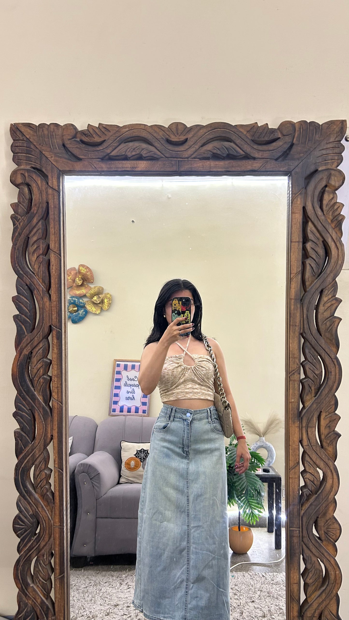 92) Korean skirt 28 waist/l:31