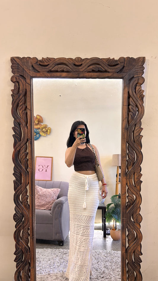 34)crochet skirt with layer waist 26-28 L-41