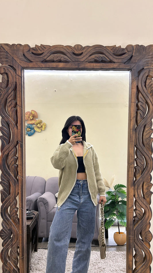 Zipper sweater thrifted
