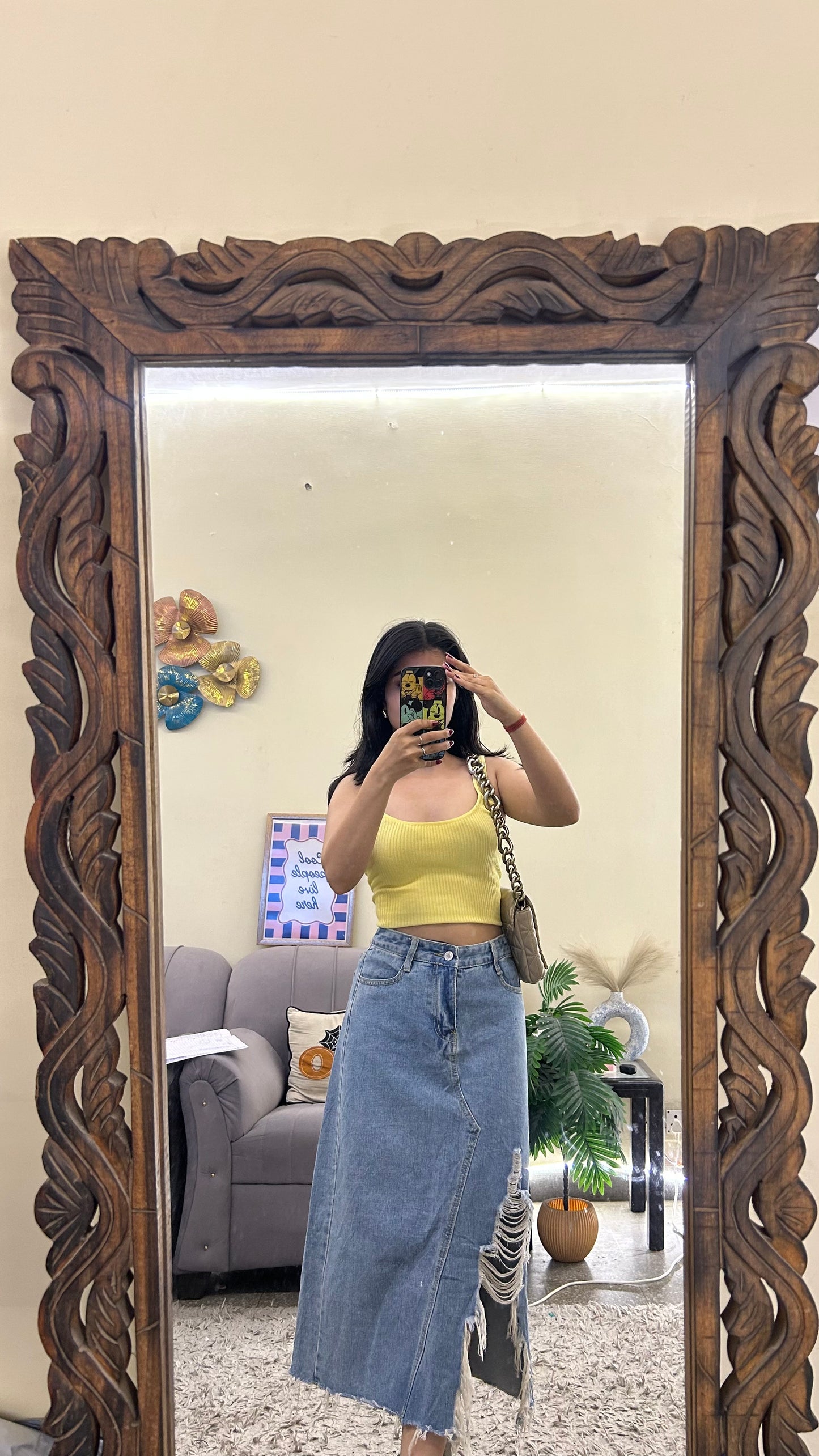 74) Korean skirt 30 waist/l:29