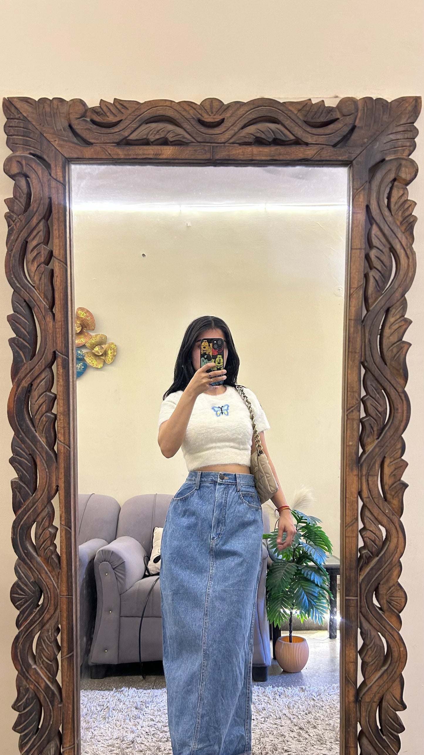 42) korean skirt 26-27 waist/l:31