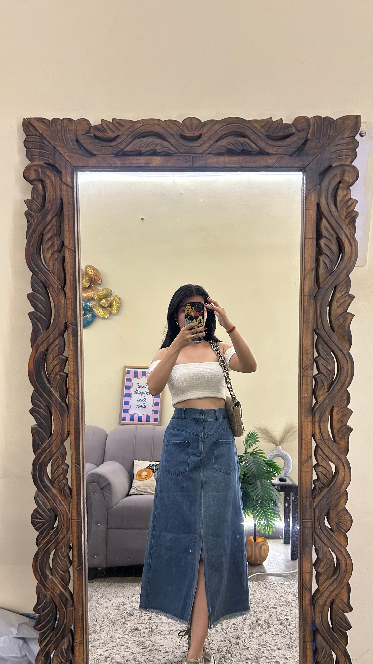 50) Korean skirt 28-30 waist/l:30