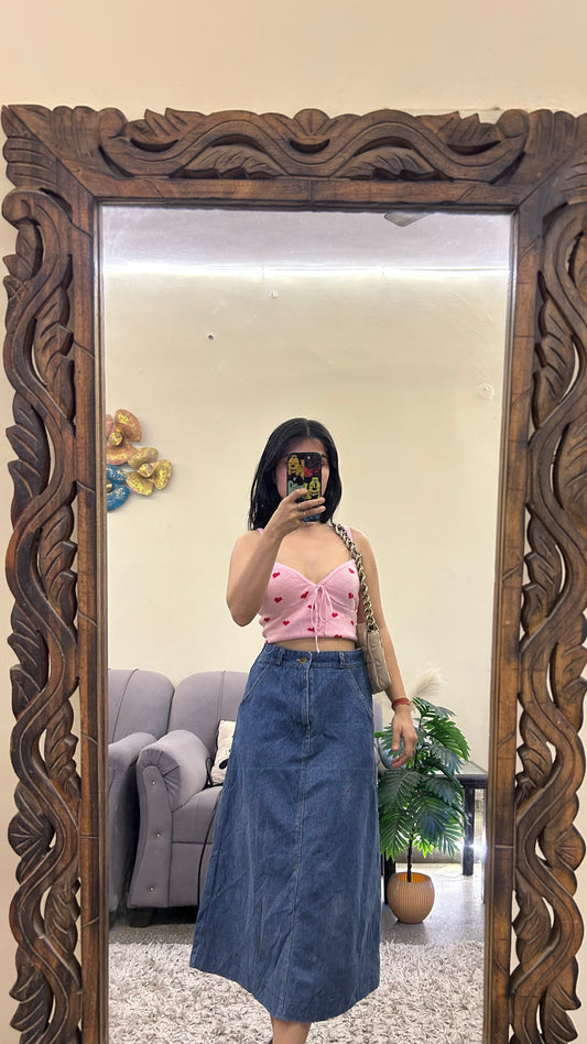 55) korean skirt 32 waist/l:27