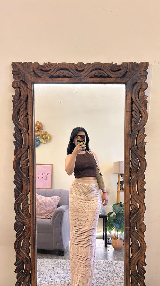 24)crochet skirt with layer waist 32-34 L-42