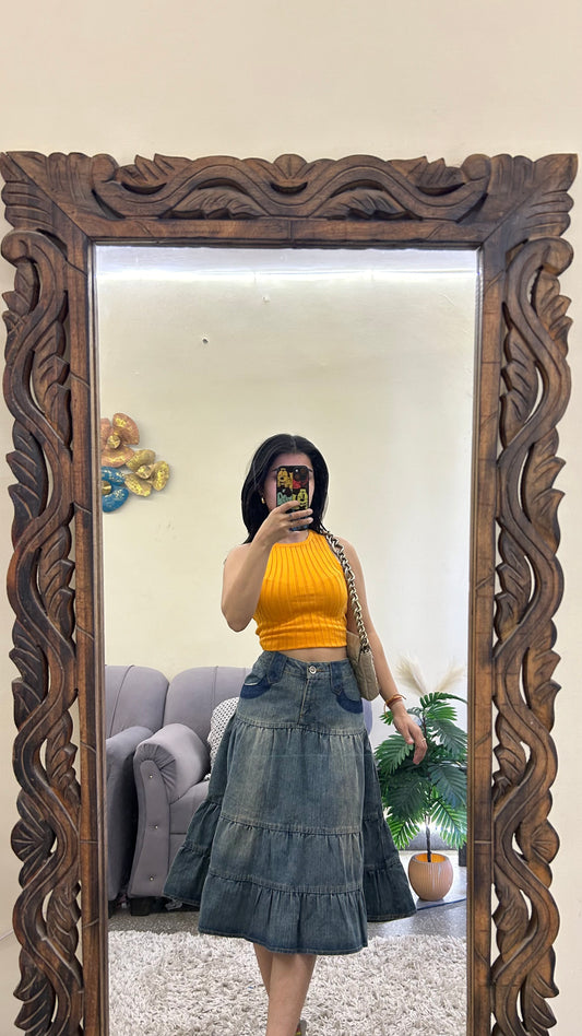 8) Korean skirt 31 waist/l:24