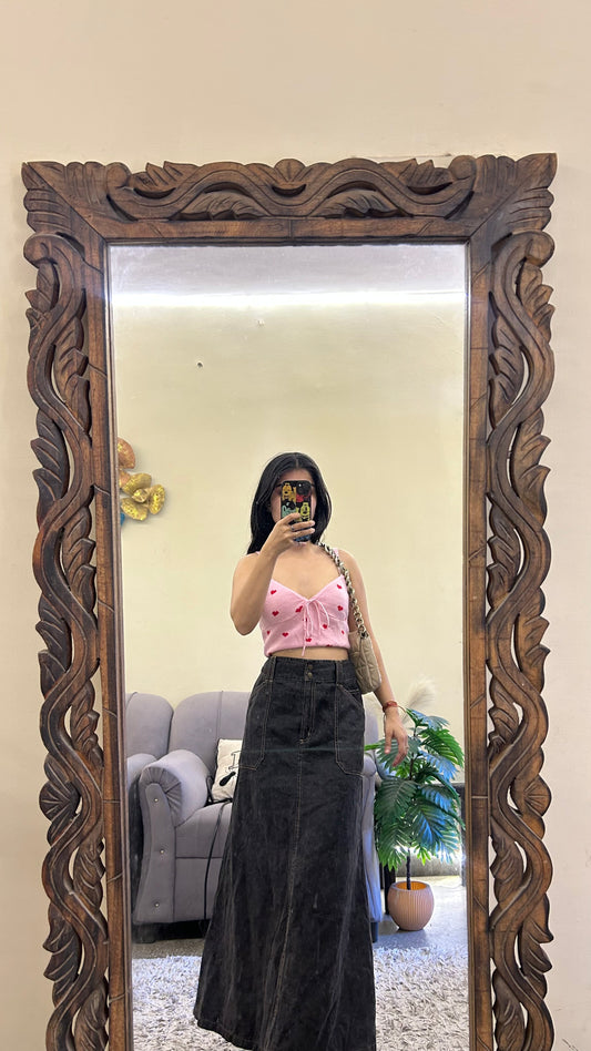 53) korean skirt 30 waist/l:33