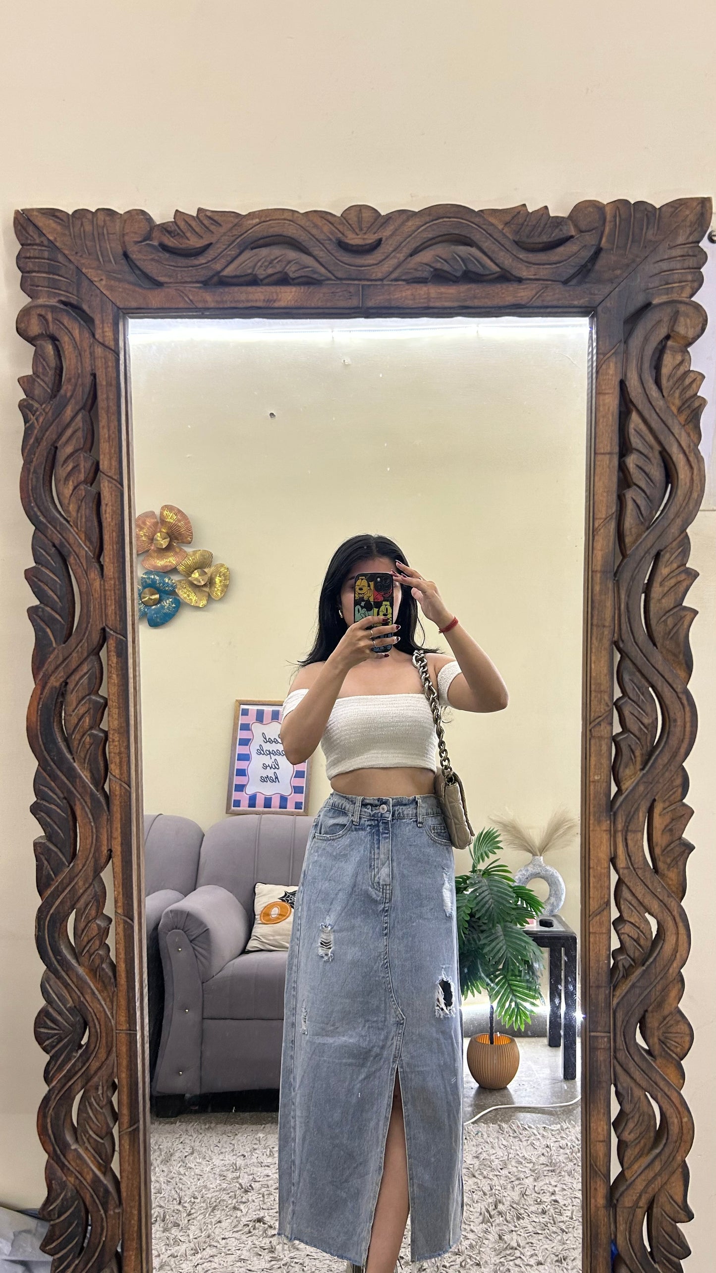 51) Korean skirt 26-28 waist/l:32